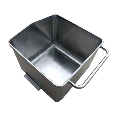 Rueda de goma silenciosa de estilo giratorio de acero inoxidable Carne de basura de carro para el procesamiento de carne