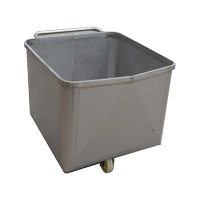 Rueda de caucho silenciosa 200L de acero inoxidable Carro de carnes para procesamiento de alimentos
