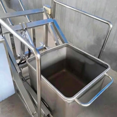 Rueda de caucho silenciosa 200L de acero inoxidable Carro de carnes para procesamiento de alimentos