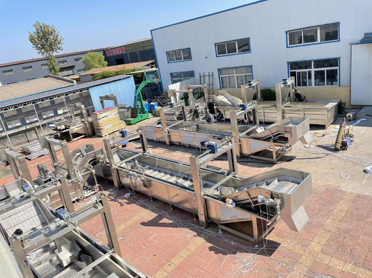 Máquina de descongelamiento de burbujas de agua caliente de velocidad ajustable para la línea de procesamiento de alimentos congelados